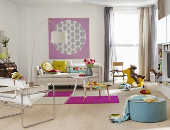 Dítě v obývacím pokoji: bezpečně a stylově