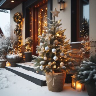 Nápady, jak ozdobit venkovní vánoční stromek