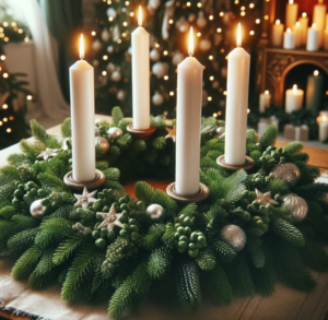 zelený adventní věnec